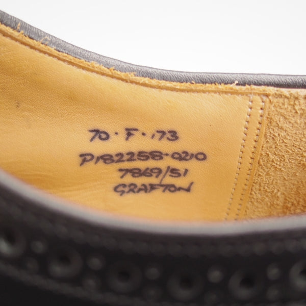 未使用★チャーチ 70F/UK7【現行定価￥198,000-★グラフトン/GRAFTON】173ラスト/フルブローグ/黒/メンズ/Church's★n604