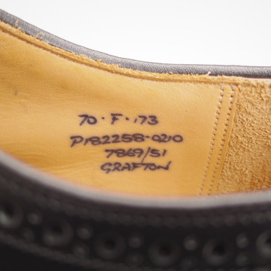 未使用★チャーチ 70F/UK7【現行定価￥198,000-★グラフトン/GRAFTON】173ラスト/フルブローグ/黒/メンズ/Church's★n604