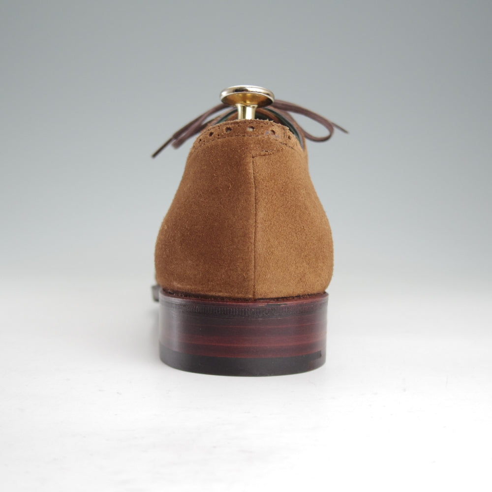 未使用★(スペイン製)カルミナ SIZE 7【グッドイヤーウェルテッド製法★オックスフォードシューズ/80510】スエード/茶/CARMINA★o634