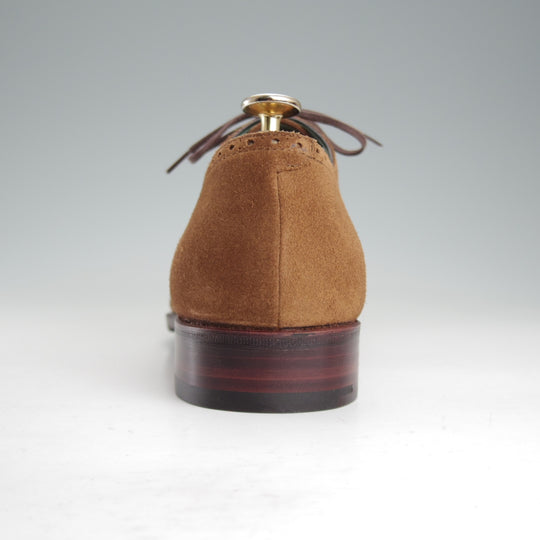 未使用★(スペイン製)カルミナ SIZE 7【グッドイヤーウェルテッド製法★オックスフォードシューズ/80510】スエード/茶/CARMINA★o634