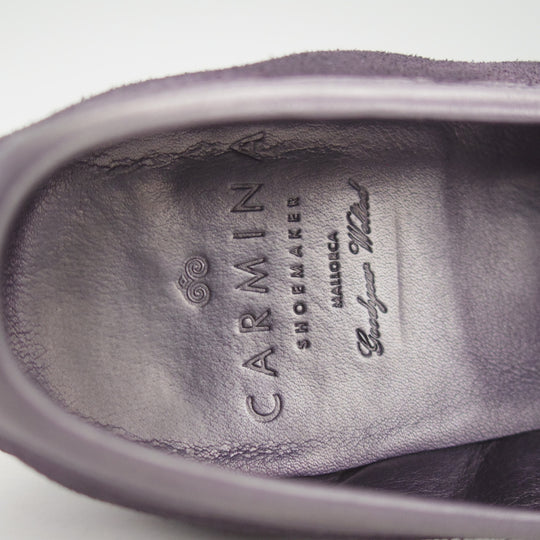 極上★(スペイン製)カルミナ SIZE 6【合計定価￥113,300-★純正ツリー付/コインローファー/80836】SINEUラスト/スエード/紺/CARMINA★o096