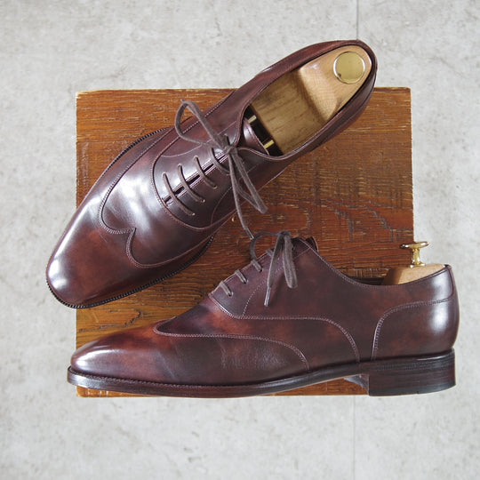 極美品★TLB Mallorca/ティーエルビー SIZE 7.5【現行定価8.8万円★(上級)Artistaコレクション/106】ミュージアムカーフ/濃茶★p205