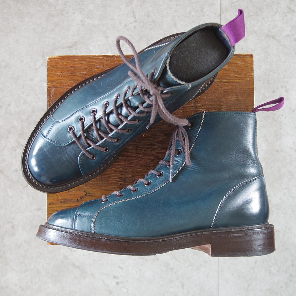 極上★トリッカーズ SIZE 6.5【現行モデル定価￥143,000-★ポールスミス別注/モンキーブーツ】6077/オイルドレザー/紺/Tricker's★p207