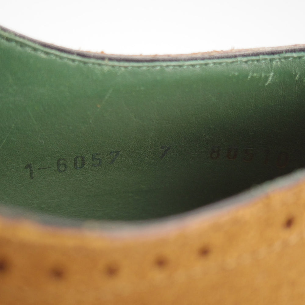 未使用★(スペイン製)カルミナ SIZE 7【グッドイヤーウェルテッド製法★オックスフォードシューズ/80510】スエード/茶/CARMINA★o634