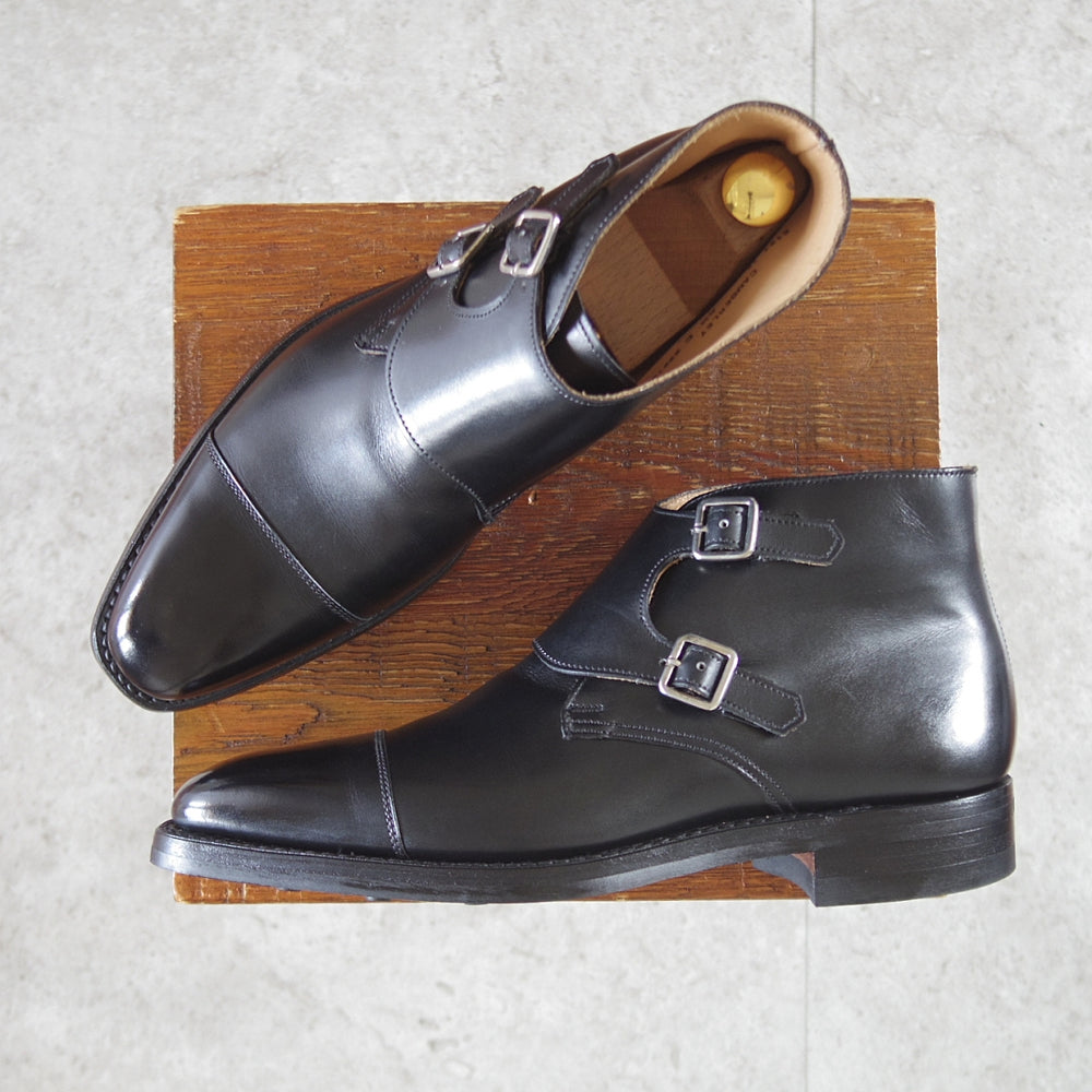 極美品★クロケット&ジョーンズ 5.5E【定価￥165,000-★CAMBERLEY/007-スペクター着用】ダブルモンク/348ラスト/黒/Crockett&Jones★p208