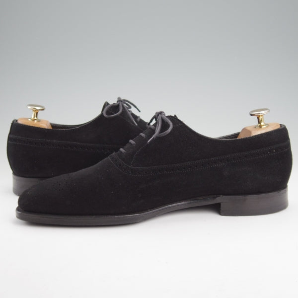極上★クロケット&ジョーンズ 7E【ハンドグレードライン★オックスフォードシューズ/CUMBERLAND】スエード/黒/Crockett&Jones★n606