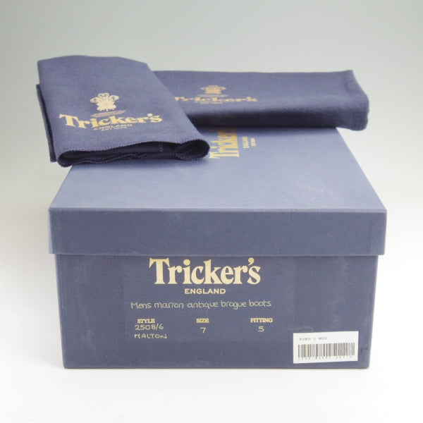 極上★トリッカーズ SIZE 7【定価￥143,000-★ダイナイトソール/MALTON/モールトン】2508/カントリーブーツ/茶/Tricker's★n095