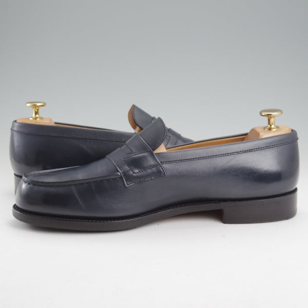 美品★J.M.ウエストン 7D【定価￥156,200-★180/コインローファー】41ラスト/ボックスカーフ/紺/メンズ/Weston/ウェストン★n607