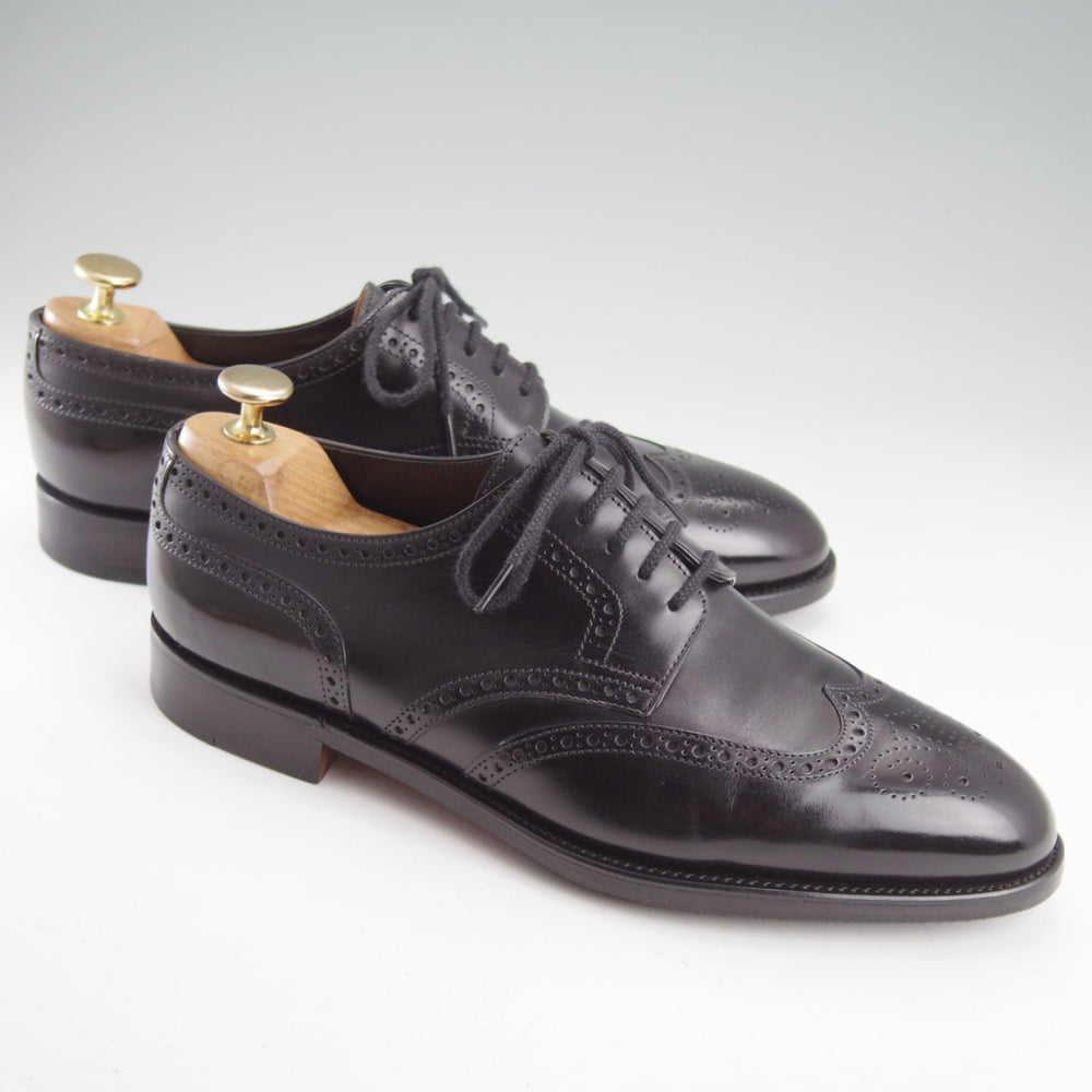 極美品★ジョンロブ 6D【現注文価格￥356,400-★8695ラスト/DARBY 2/ダービー】フルブローグ/カーフ/黒/JOHN LOBB★o099