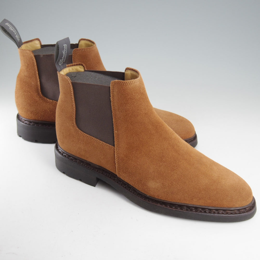 使用僅か★パラブーツ SIZE 7【定価￥99,000-★サイドゴアブーツ/CHAMFORT】ギャラクシーソール/スエード/茶/メンズ/Paraboot★o638