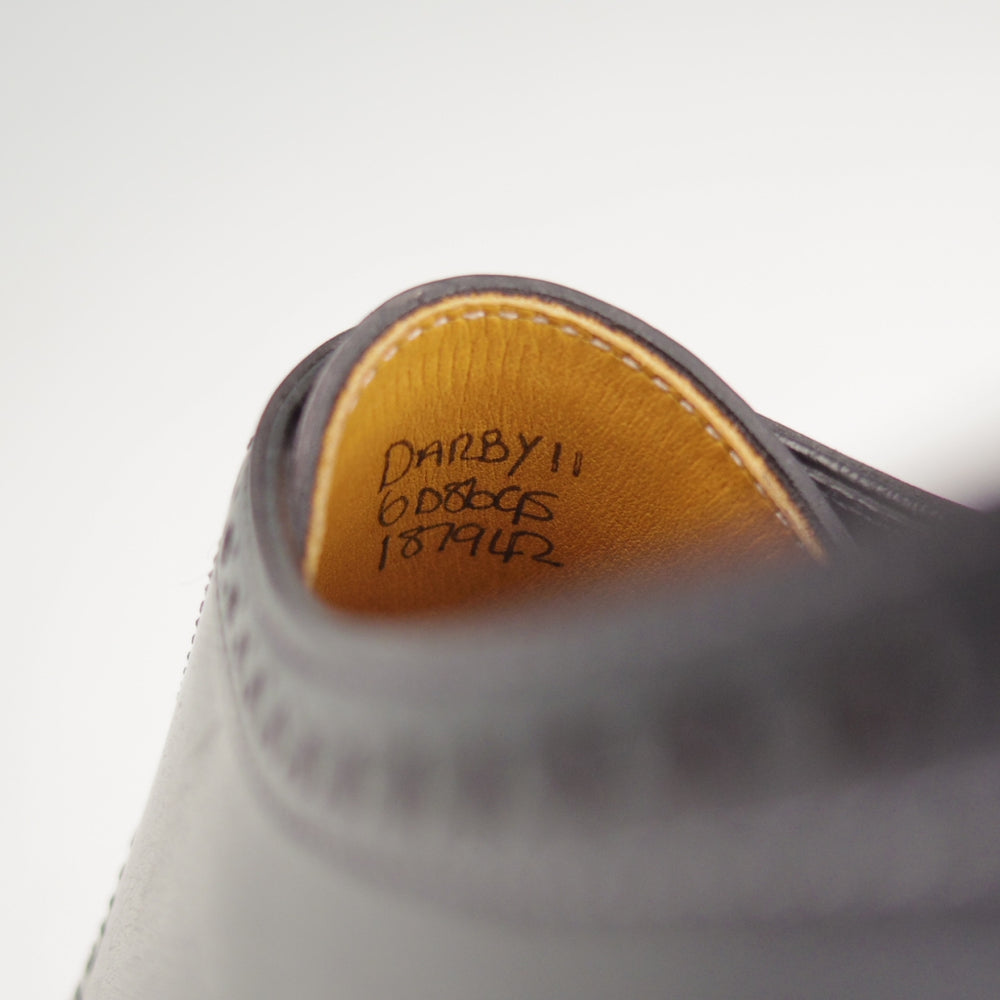 極美品★ジョンロブ 6D【現注文価格￥356,400-★8695ラスト/DARBY 2/ダービー】フルブローグ/カーフ/黒/JOHN LOBB★o099