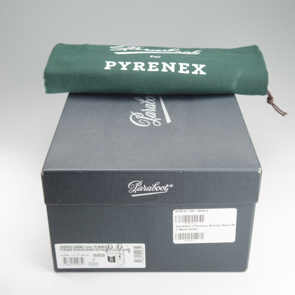 使用数回★パラブーツ SIZE 7【定価￥132,000-★(仏)PYRENEX別注/AVORIAZ/アヴォリアーズ】マウンテンブーツ/マルチ/黒/Paraboot★o639