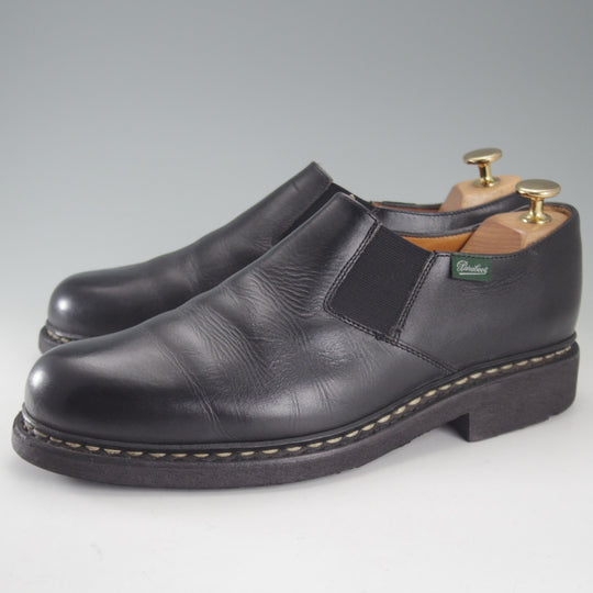 極上★パラブーツ SIZE 7【定価￥99,000-★PHOTON/フォトン/サイドゴアシューズ】TEXソール/リスレザー/黒/メンズ/Paraboot★p206