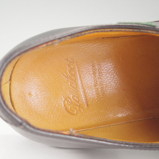 極上★パラブーツ SIZE 7【定価￥99,000-★PHOTON/フォトン/サイドゴアシューズ】TEXソール/リスレザー/黒/メンズ/Paraboot★p206