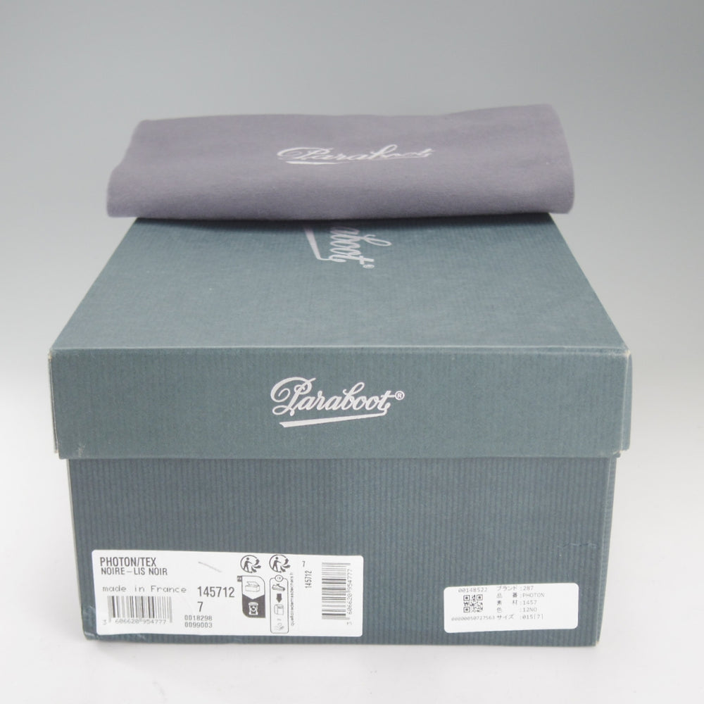 極上★パラブーツ SIZE 7【定価￥99,000-★PHOTON/フォトン/サイドゴアシューズ】TEXソール/リスレザー/黒/メンズ/Paraboot★p206