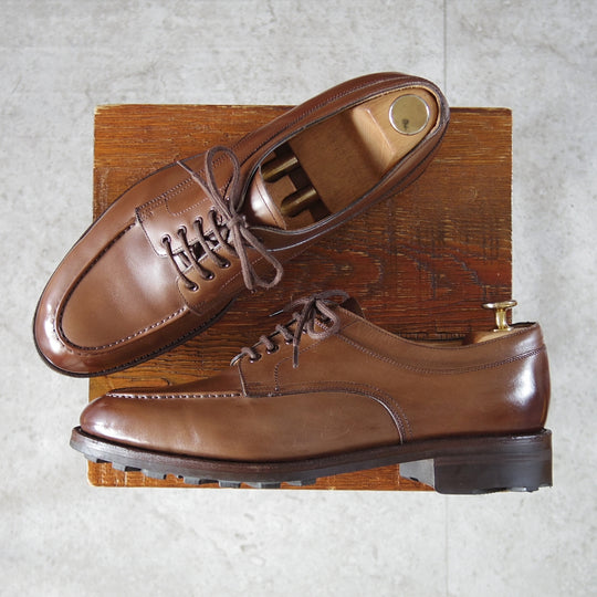 美品★三陽山長 SIZE 7.5【定価￥88,000-★兼三郎/R2021/リッジウェイソール】Uチップ/カーフ/濃茶/KENZABURO/Sanyo Yamacho★o102