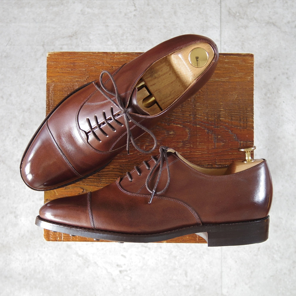 ほぼ未使用★ロイドフットウェア 7.5E【定価￥58,300-★ダイナイトソール仕様/(英)BARKER製】Vシリーズ/ ストレートチップ/濃茶★o103