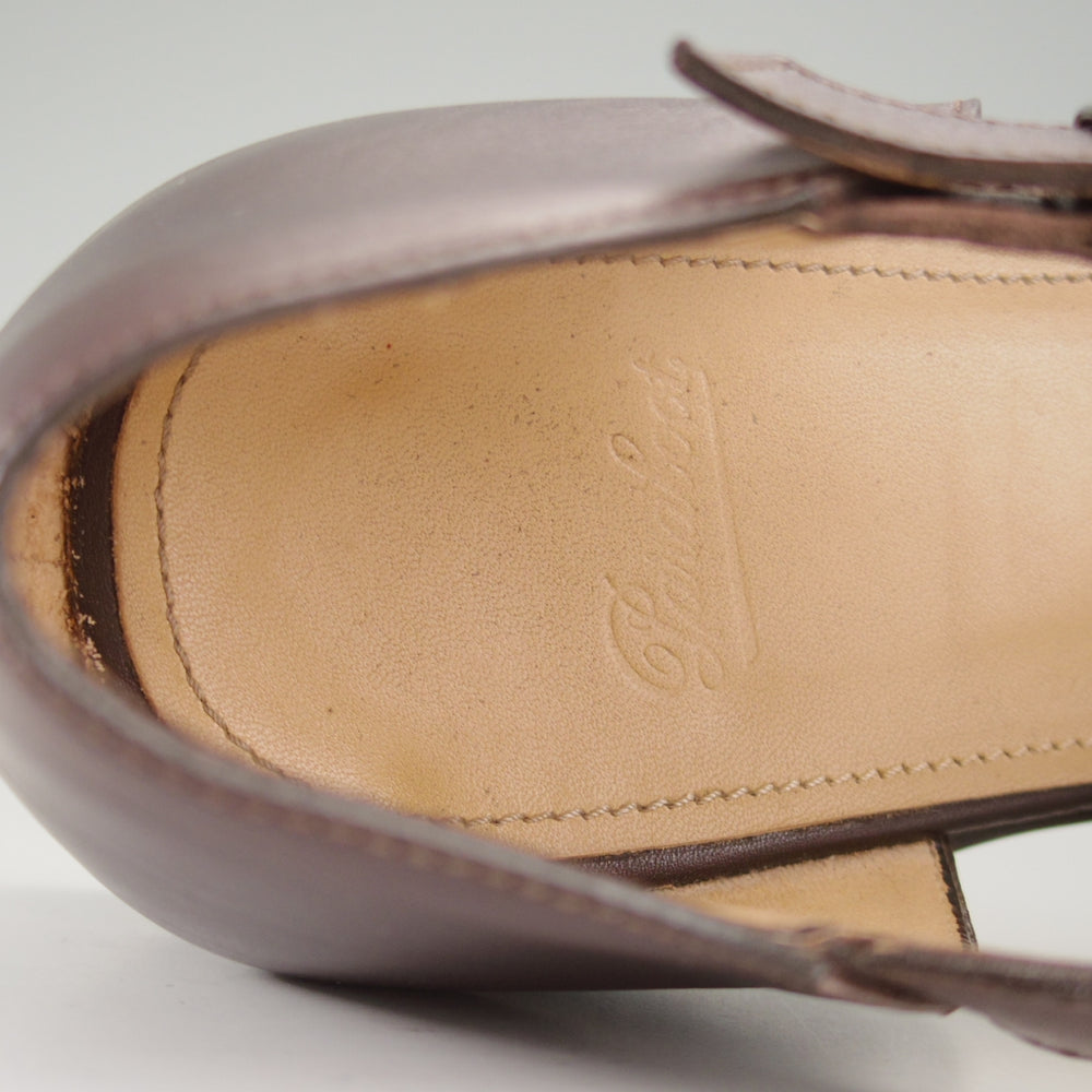 極美品★パラブーツ SIZE 5.5【定価￥70,400-★FERRET/グルカサンダル】ARAGONソール/カーフ/CAFÉ/カフェ/濃茶/メンズ/Paraboot★o641