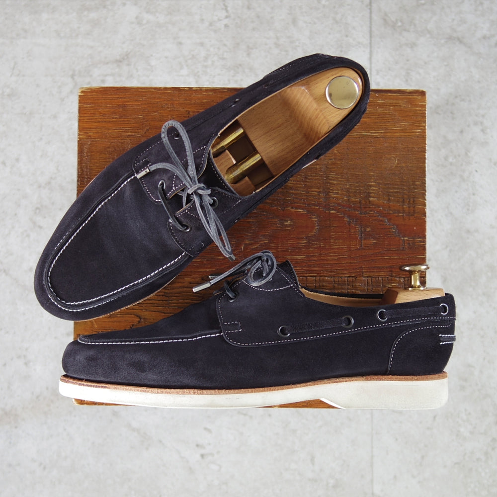 極上★ジョンロブ 7E【定価￥240,900-★デッキシューズ/ISLE】2099ラスト/スエード/紺/メンズ/JOHN LOBB★o106