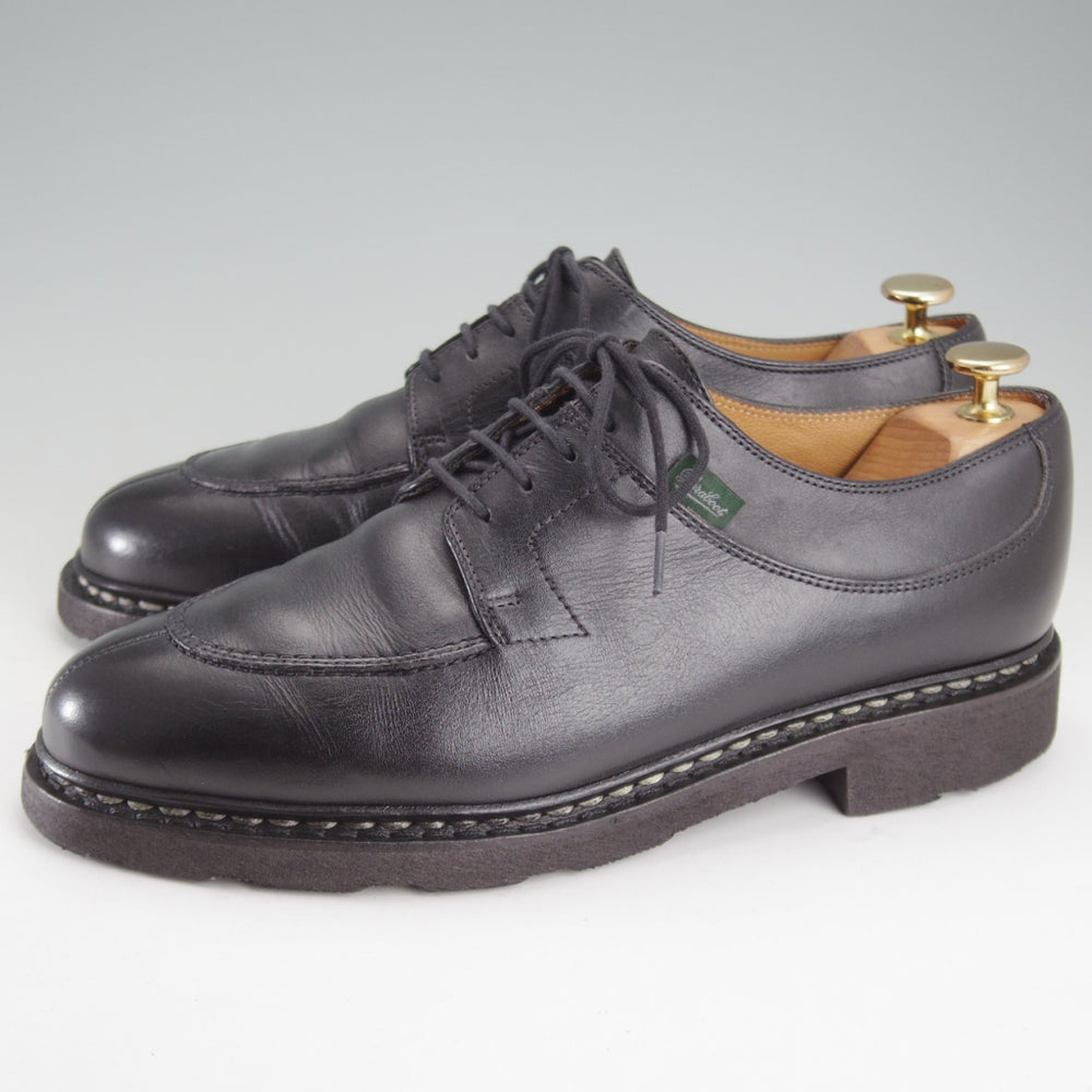 極上★パラブーツ SIZE 7【定価￥96,800-★アヴィニョン/AVIGNON】グリフソール/Uチップ/リスレザー/黒/メンズ/Paraboot★o642