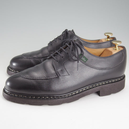 極上★パラブーツ SIZE 7【定価￥96,800-★アヴィニョン/AVIGNON】グリフソール/Uチップ/リスレザー/黒/メンズ/Paraboot★o642