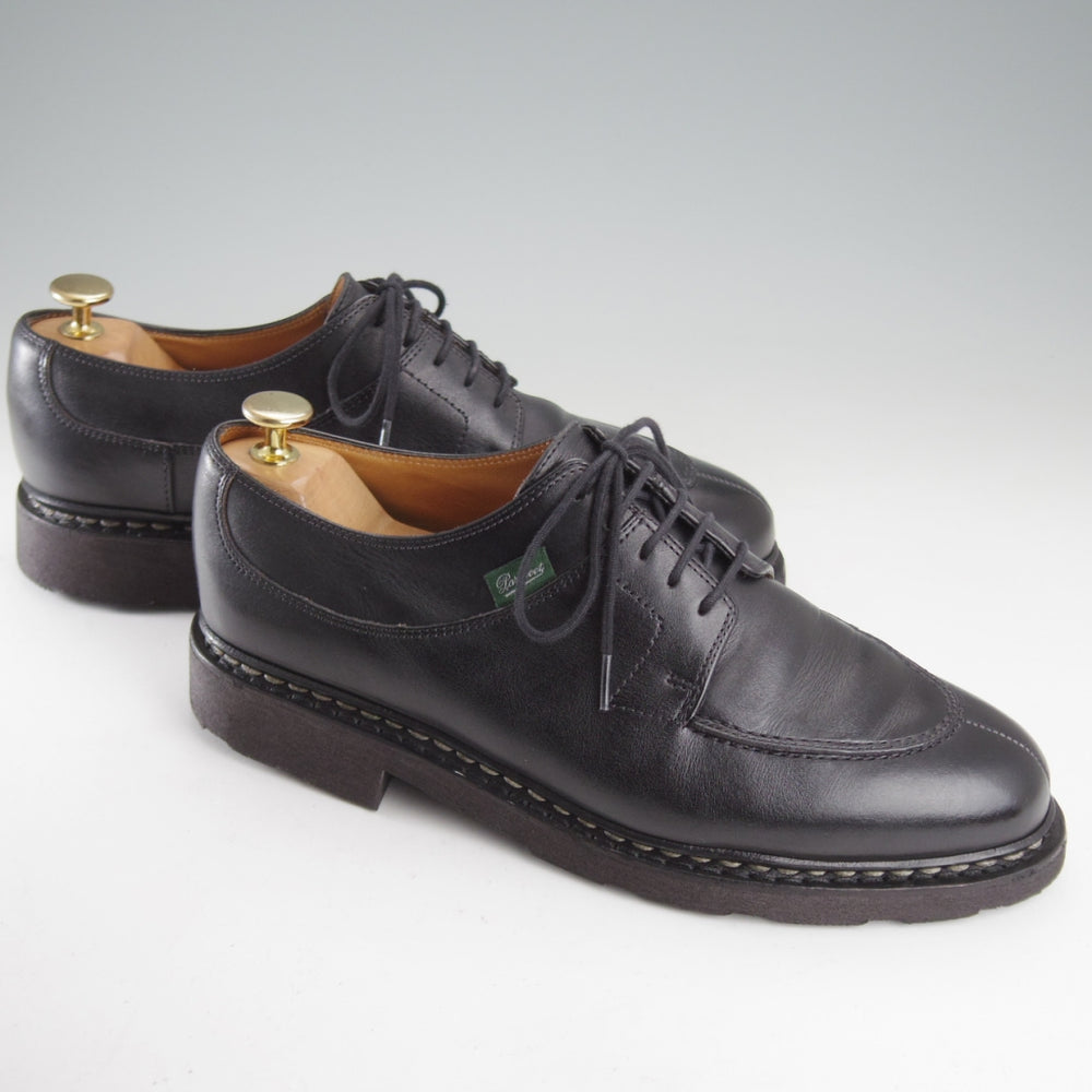 極上★パラブーツ SIZE 7【定価￥96,800-★アヴィニョン/AVIGNON】グリフソール/Uチップ/リスレザー/黒/メンズ/Paraboot★o642