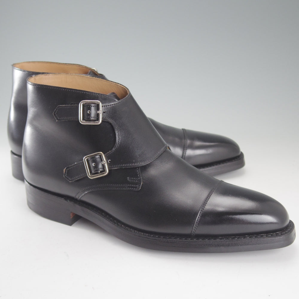 極美品★クロケット&ジョーンズ 5.5E【定価￥165,000-★CAMBERLEY/007-スペクター着用】ダブルモンク/348ラスト/黒/Crockett&Jones★p208