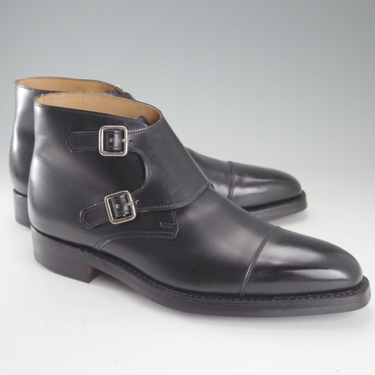 極美品★クロケット&ジョーンズ 5.5E【定価￥165,000-★CAMBERLEY/007-スペクター着用】ダブルモンク/348ラスト/黒/Crockett&Jones★p208