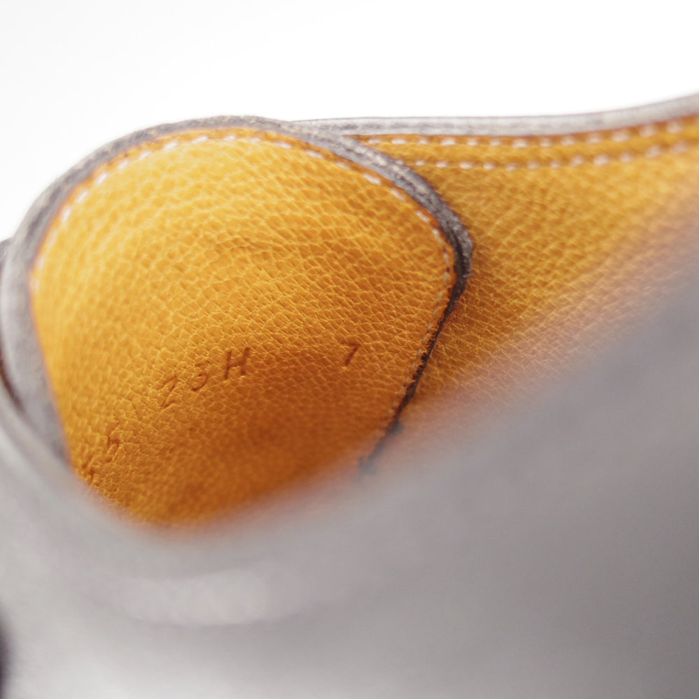 極上★パラブーツ SIZE 7【定価￥96,800-★アヴィニョン/AVIGNON】グリフソール/Uチップ/リスレザー/黒/メンズ/Paraboot★o642