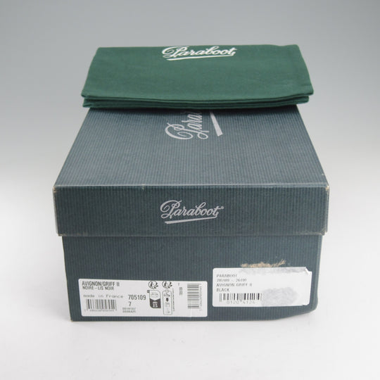 極上★パラブーツ SIZE 7【定価￥96,800-★アヴィニョン/AVIGNON】グリフソール/Uチップ/リスレザー/黒/メンズ/Paraboot★o642