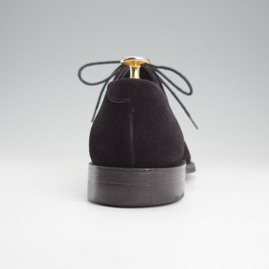 極上★(英)チーニー 7.5F【ダイナイトソール仕様★プレーントゥ/3888ラスト】Vフロント/スエード/黒/メンズ/CHEANEY★o100