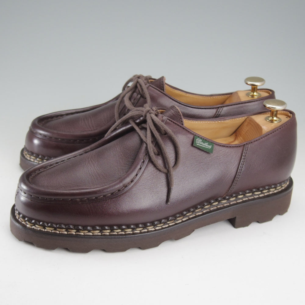 使用数回★パラブーツ SIZE 40.5【定価￥96,800-★ミカエル/MICHAEL】チロリアンシューズ/リスレザー/CAFÉ/濃茶/Paraboot★o643
