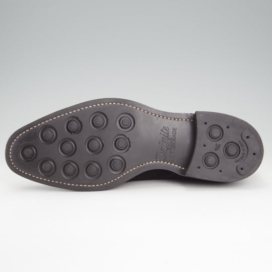 極上★(英)チーニー 7.5F【ダイナイトソール仕様★プレーントゥ/3888ラスト】Vフロント/スエード/黒/メンズ/CHEANEY★o100