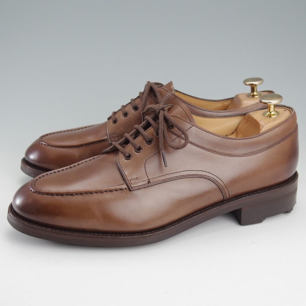 美品★三陽山長 SIZE 7.5【定価￥88,000-★兼三郎/R2021/リッジウェイソール】Uチップ/カーフ/濃茶/KENZABURO/Sanyo Yamacho★o102