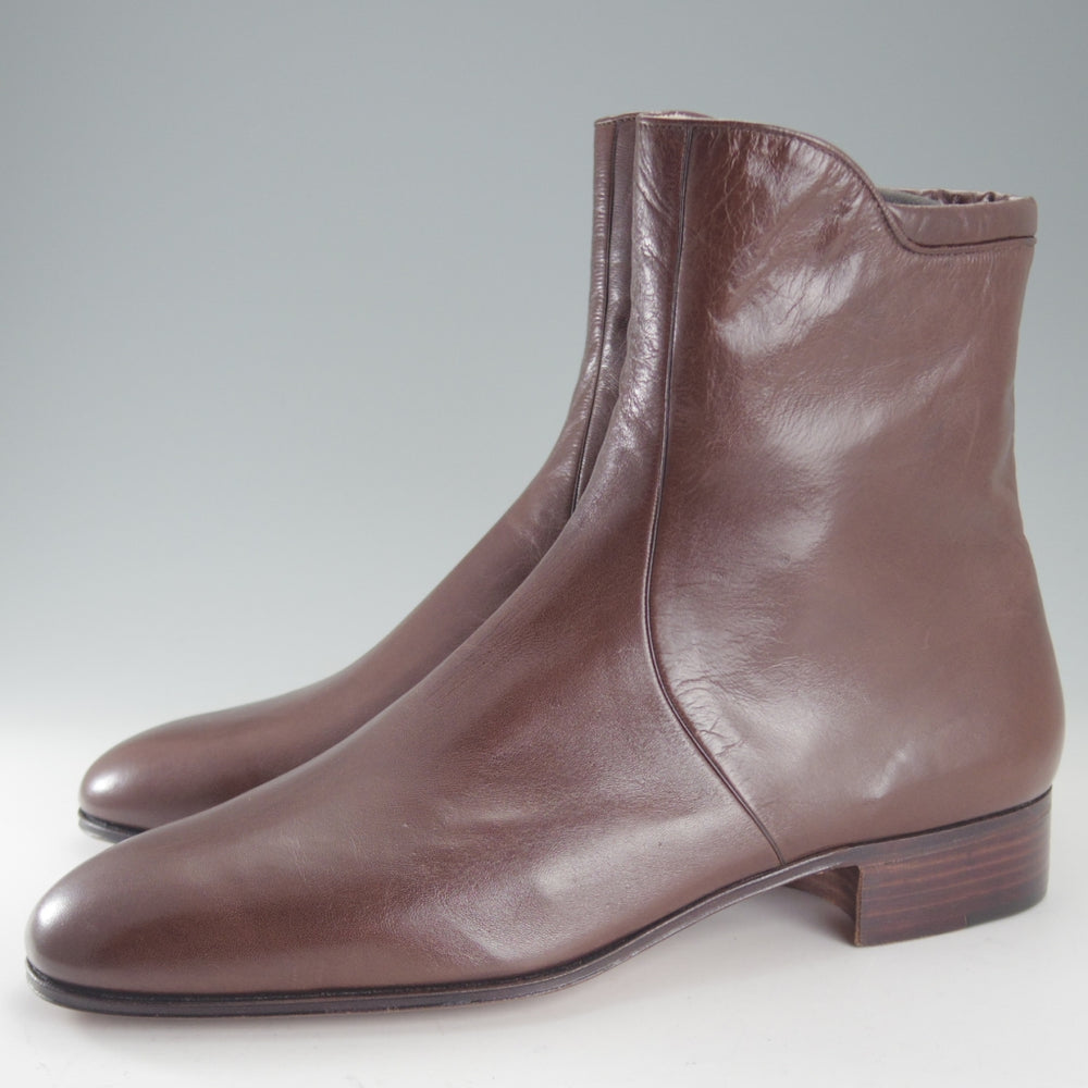 未使用★(伊)タニノクリスチー SIZE 8【デッドストック品★サイドジップブーツ/濃茶】カーフ/メンズ/TANINO CRISCI★p210