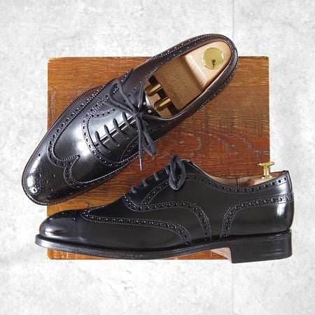 ほぼ未使用★チャーチ 70F/UK7【貴重★Heritage COLLECTION/チェットウィンド同仕様】173ラスト/SANDRINGHAM/カーフ/黒/Church's★n615