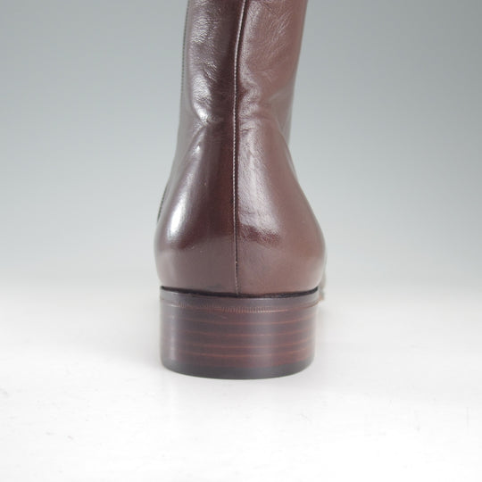 未使用★(伊)タニノクリスチー SIZE 8【デッドストック品★サイドジップブーツ/濃茶】カーフ/メンズ/TANINO CRISCI★p210