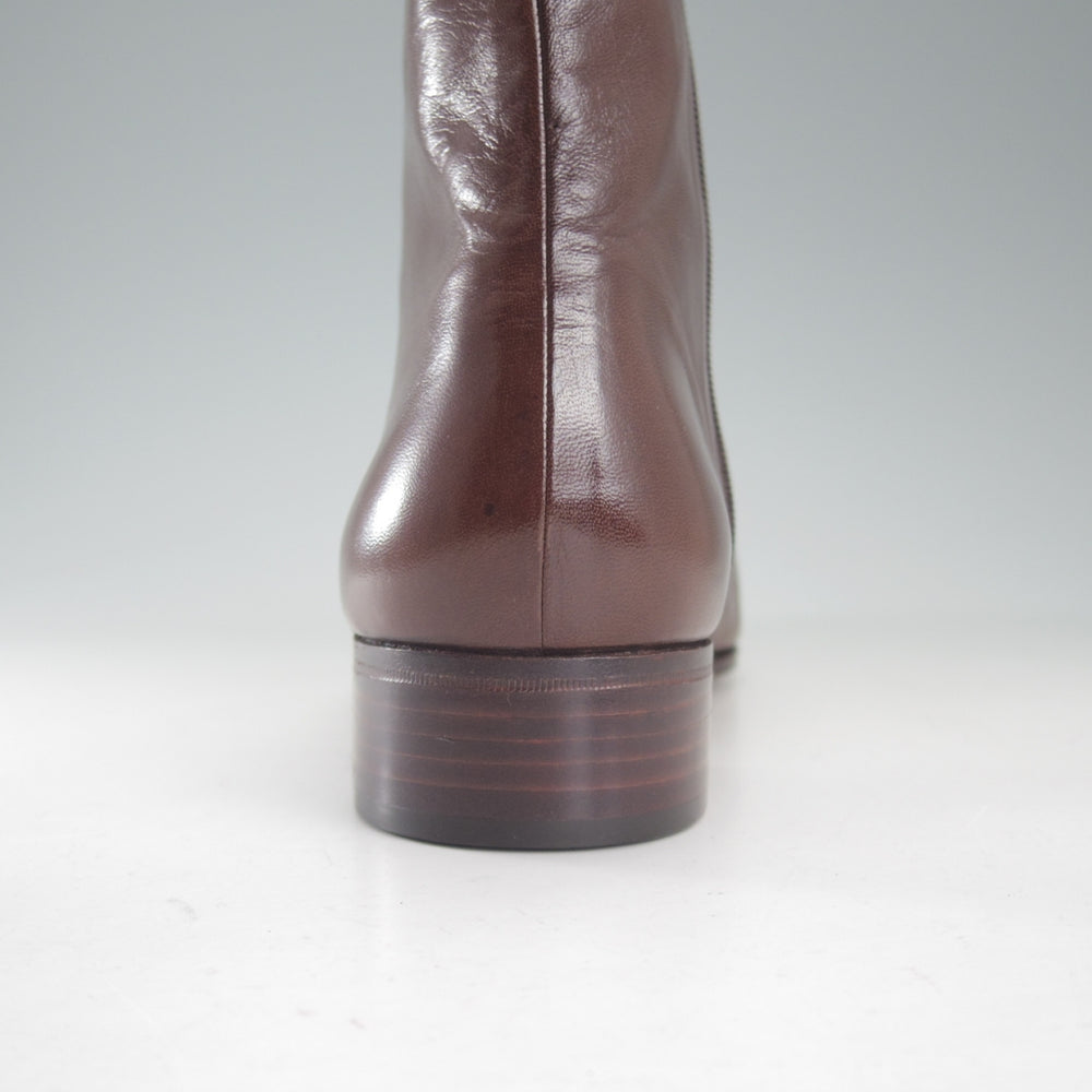 未使用★(伊)タニノクリスチー SIZE 8【デッドストック品★サイドジップブーツ/濃茶】カーフ/メンズ/TANINO CRISCI★p210