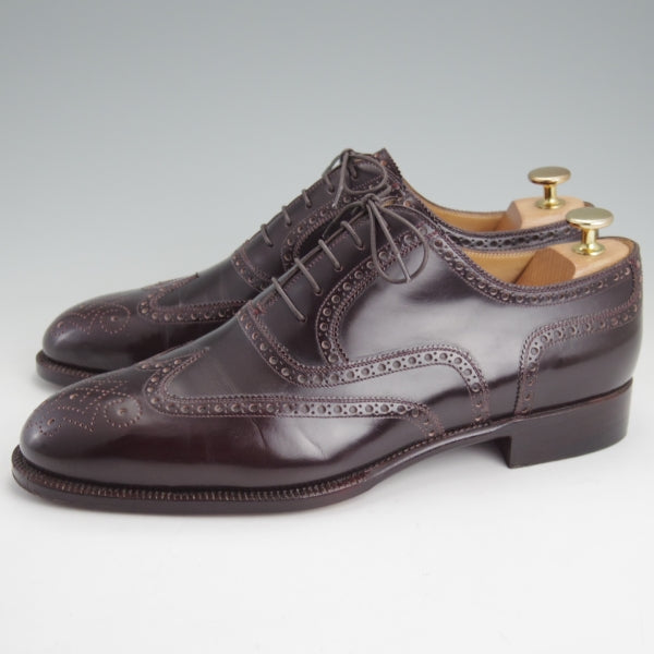 極美品★(伊)ステファノ・ベーメル SIZE 42.5【定価20万円以上★純正ツリー付/6240/フルブローグ】Cラスト/赤茶/Stefano Bemer★n613