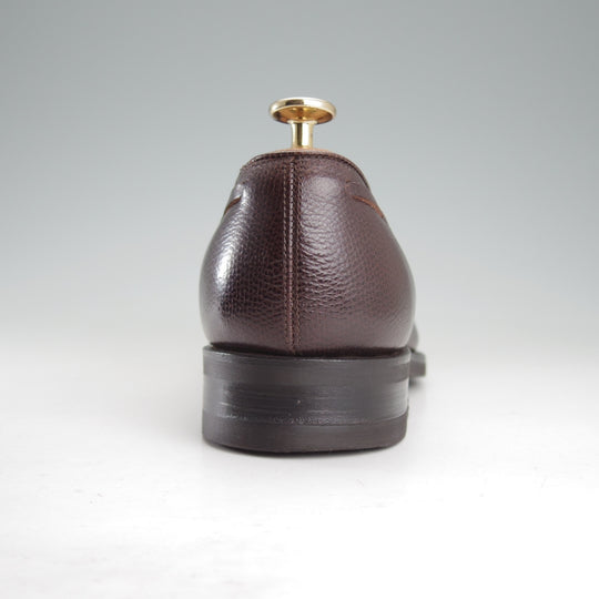 極美品★三陽山長 SIZE 6.5【現行定価￥102,300-★鹿三郎/タッセルローファー】R2010Sラスト/グレインレザー/濃茶/メンズ★o645