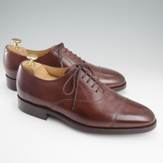 ほぼ未使用★ロイドフットウェア 7.5E【定価￥58,300-★ダイナイトソール仕様/(英)BARKER製】Vシリーズ/ ストレートチップ/濃茶★o103