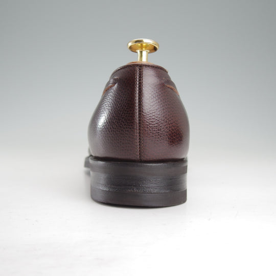 極美品★三陽山長 SIZE 6.5【現行定価￥102,300-★鹿三郎/タッセルローファー】R2010Sラスト/グレインレザー/濃茶/メンズ★o645