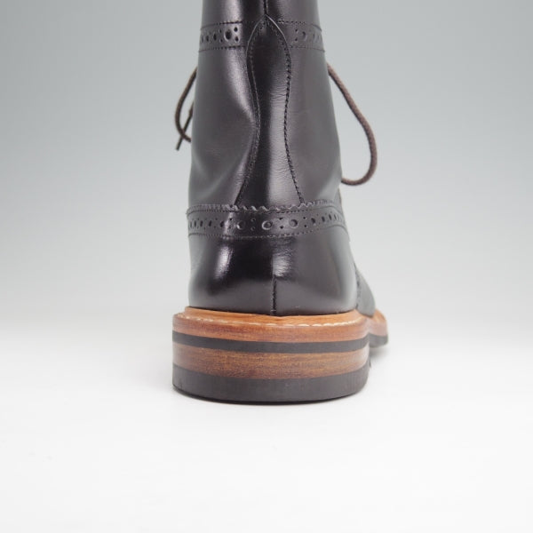 極美品★トリッカーズ SIZE 9【貴重★セミブローグ版モールトン/M7046/cramp別注】カントリーブーツ/黒/メンズ/Tricker's★n101