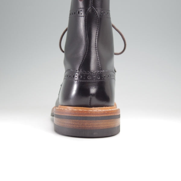 極美品★トリッカーズ SIZE 9【貴重★セミブローグ版モールトン/M7046/cramp別注】カントリーブーツ/黒/メンズ/Tricker's★n101