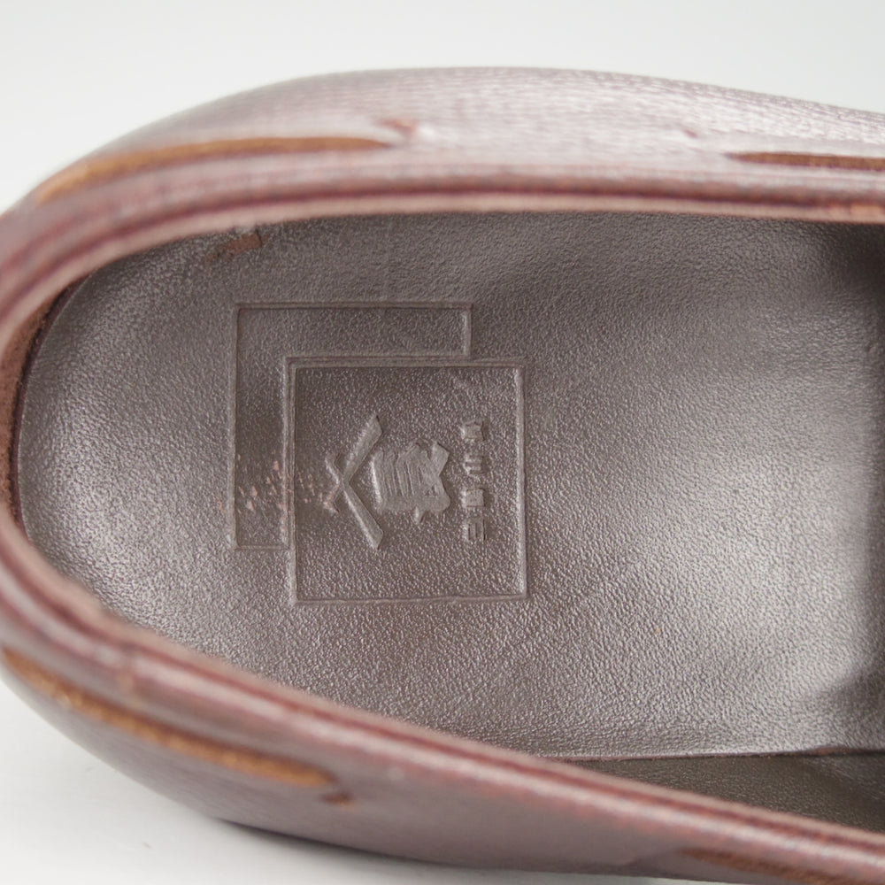 極美品★三陽山長 SIZE 6.5【現行定価￥102,300-★鹿三郎/タッセルローファー】R2010Sラスト/グレインレザー/濃茶/メンズ★o645