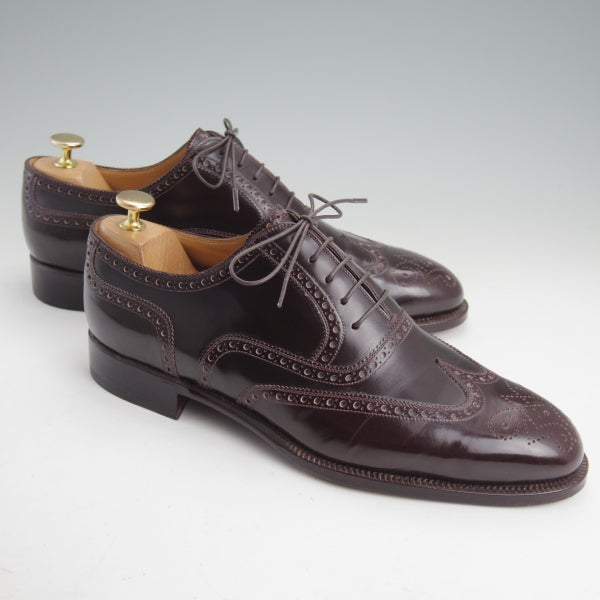 極美品★(伊)ステファノ・ベーメル SIZE 42.5【定価20万円以上★純正ツリー付/6240/フルブローグ】Cラスト/赤茶/Stefano Bemer★n613