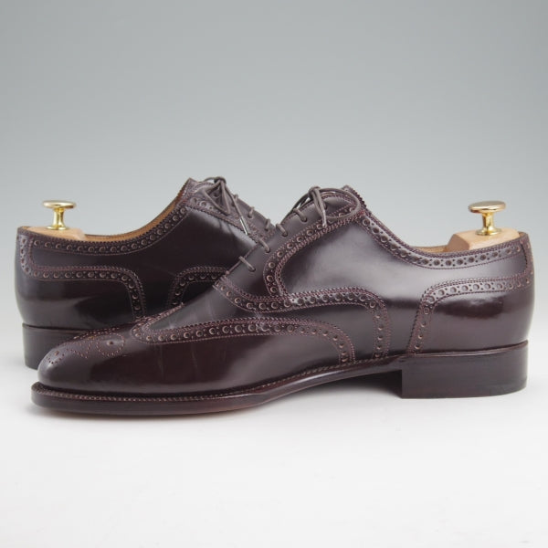 極美品★(伊)ステファノ・ベーメル SIZE 42.5【定価20万円以上★純正ツリー付/6240/フルブローグ】Cラスト/赤茶/Stefano Bemer★n613