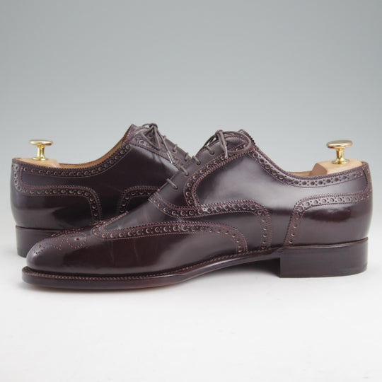 極美品★(伊)ステファノ・ベーメル SIZE 42.5【定価20万円以上★純正ツリー付/6240/フルブローグ】Cラスト/赤茶/Stefano Bemer★n613
