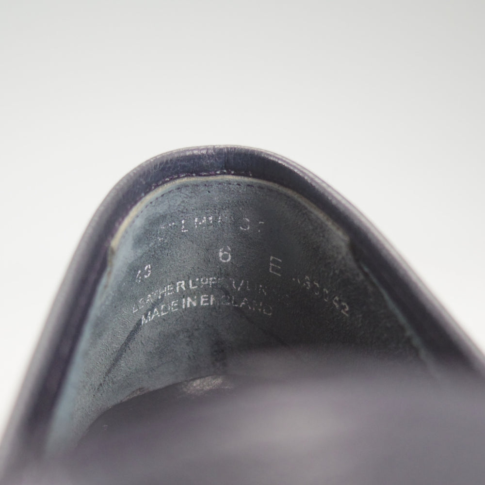 極上★クロケット&ジョーンズ 6E【現行定価10万円以上★バーニーズNY別注/SELHURST】366ラスト/ローファー/紺/Crockett&Jones★p211