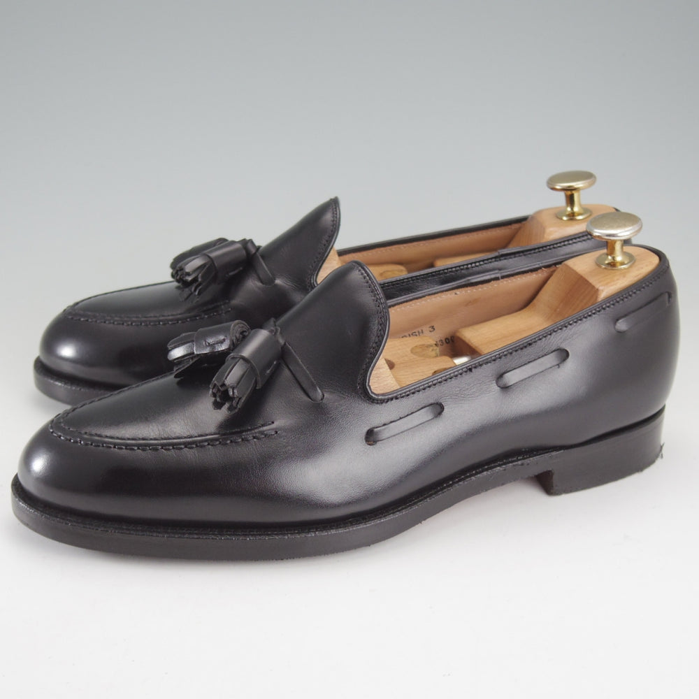美品★クロケット&ジョーンズ 6E【定価￥132,000-★CAVENDISH 3/キャベンディッシュ】タッセルローファー/375ラスト/カーフ/黒★o646